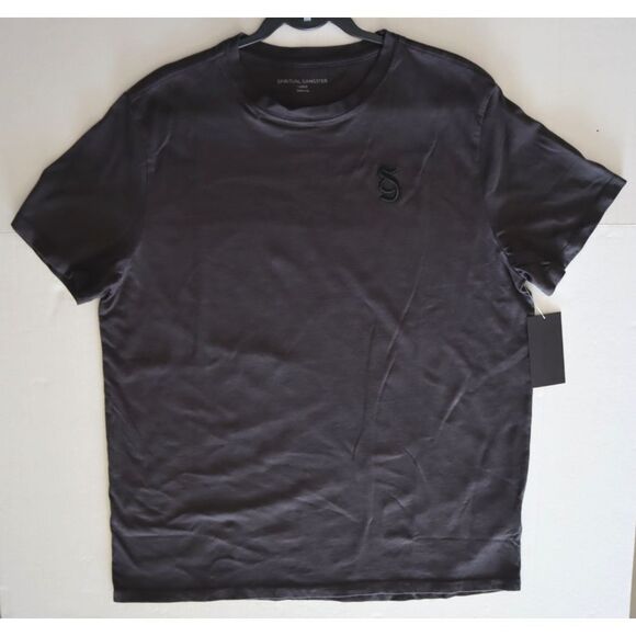 Spiritual Gangster FA30118001 Men's Sz L Vintage Black SG Monogram S/S T-Shirt - Picture 7 of 7